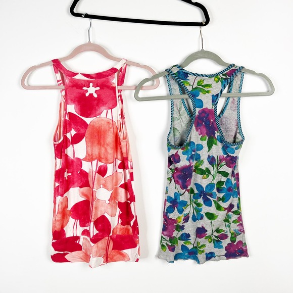Bundle women's tank tops 2 Daytrip American Eagle Size S/XS pink blue watercolor - Picture 4 of 4